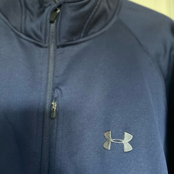 Navy Blue Men’s Under Armour Zip Up Jacket LIKE NEW - Picture 9 of 9
